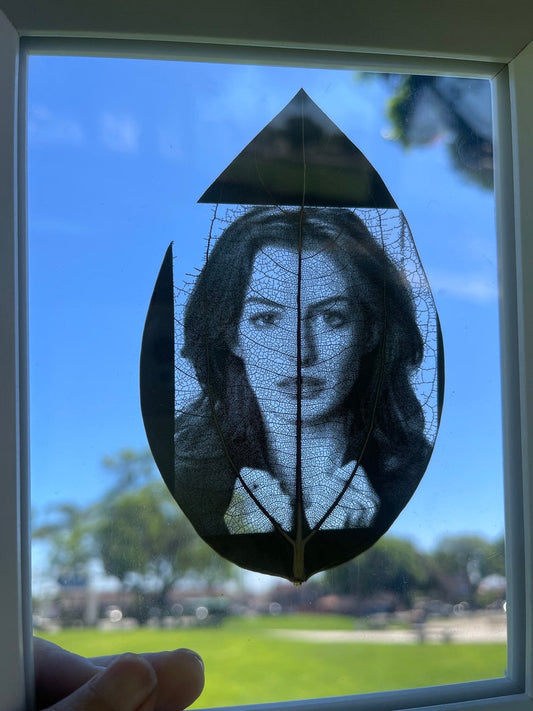 Custom Leaf Carving Art | Personalized Elvis Gift | Personalized Leaf Carving Photo Frame | Gift for Family Birthday Anniversary from Photos